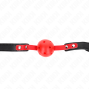 KINK - RED HOLLOW HARD BALL 4 CM GAG BLACK STRAP 60 x 2 CM ADJUSTABLE 37-52 CM