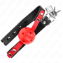 KINK - RED HOLLOW HARD BALL 4 CM GAG BLACK STRAP 60 x 2 CM ADJUSTABLE 37-52 CM