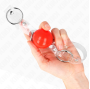 KINK - BALLE PVC TRANSPARENTE ROUGE 4 CM BAG AJUSTABLE