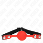 KINK - BOLA SILICONE VERMELHA MORDAÇA 4 CM 60 x 2 CM