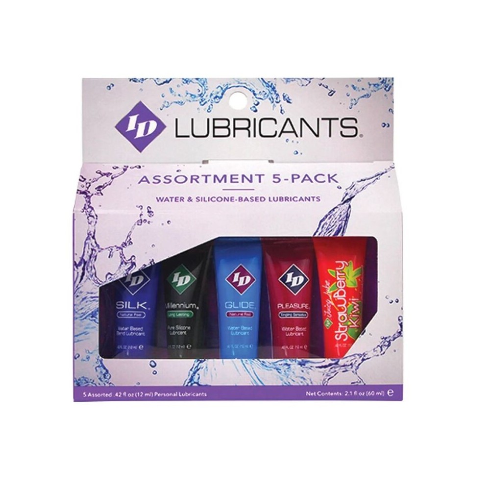 ID JUICY LUBE - 5PC LUBRICANT TUBE 12 ML ASSORTED PACK