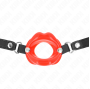 KINK - BÂTON LIP 8 CM AVEC SANGLE EN CUIR ROUGE 63 x 2 CM AJUSTABLE 39-58 CM