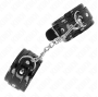 KINK - SHINY NEOPRENE WRIST CUFFS ADJUSTABLE 17-24 CM X 4.5 CM