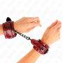 KINK - DARK RED WRIST CUFFS 23 X 5 CM