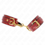 KINK - POLSINI JOANNA ANGEL ROSSO REGOLABILE CON CATENA ORO 16.5-26 CM X 4 CM