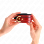 KINK - POLSINI JOANNA ANGEL ROSSO REGOLABILE CON CATENA ORO 16.5-26 CM X 4 CM