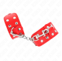 KINK - WRISTBANDS WITH DOUBLE LINE OF ADJUSTABLE STUDS RED
