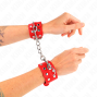 KINK - PULSEIRAS COM LINHA DUPLA DE PREGOS AJUSTÁVEIS VERMELHO