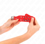 KINK - CINTURINI CON DOPPIA LINEA DI BORCHIE REGOLABILI ROSSO