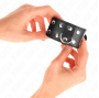 KINK - WRISTBANDS WITH DOUBLE LINE OF ADJUSTABLE STUDS BLACK