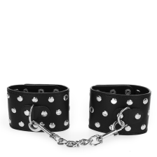 KINK - RETENÇÕES DE PUNHO COM SNAP FASTEN COMPLETO DE REBITES PRETOS AJUSTÁVEIS 19-24 CM X 5,5 CM