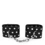 KINK - WRIST RESTRAINTS WITH SNAP FASTEN FULL OF RIVETS BLACK ADJUSTABLE 19-24 CM X 5.5 CM