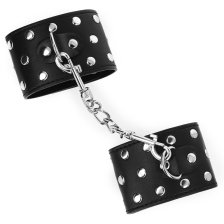KINK - RETENÇÕES DE PUNHO COM SNAP FASTEN COMPLETO DE REBITES PRETOS AJUSTÁVEIS 19-24 CM X 5,5 CM