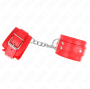 KINK - 3 D-RING HANDGELENKFESSELN VERSTELLBAR ROT 17,5-25 CM X 6 CM