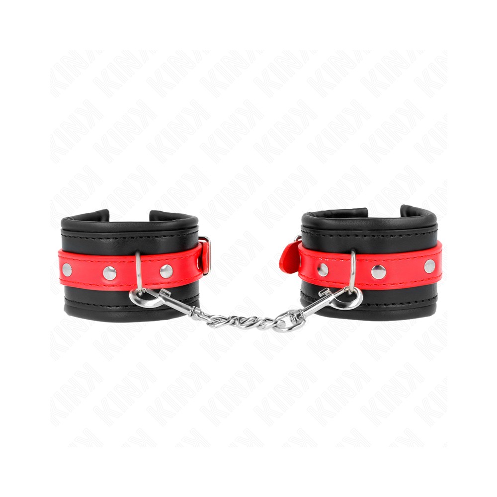KINK - PULSO PRETO COM CINTO VERMELHO AJUSTÁVEL 17-28 CM X 6 CM