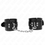 KINK - WRIST RESTRAINTS BLACK WITH BLACK BELT ADJUSTABLE 17-28 CM X 6 CM