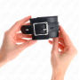 KINK - APPUI-POIGNETS NOIR AVEC CEINTURE NOIRE RÉGLABLE 17-28 CM X 6 CM