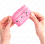 KINK - PREMIUM FUR LINED WRIST RESTRAINTS PINK WITH PINK BELT ADJUSTABLE 17-29 CM X 6 CM