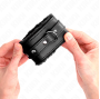 KINK - PREMIUM FUR LINED WRIST RESTRAINTS BLACK WITH BLACK BELT ADJUSTABLE 17-29 CM X 6 CM