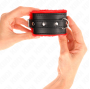 KINK - PREMIUM FUR LINED WRIST RESTRAINTS RED WITH BLACK BELT ADJUSTABLE 17-29 CM X 6 CM
