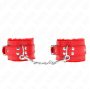 KINK - PULSO FORRO DE PELE VERMELHO COM CINTO VERMELHO AJUSTÁVEL 17-29 CM X 6 CM