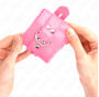KINK - FUR LINED WRIST RESTRAINTS WITH SQUARE HOLES PINK AND PINK BELT ADJUSTABLE 17-29 CM X 6 CM