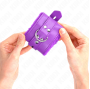 KINK - FUR LINED WRIST RESTRAINTS WITH SQUARE HOLES PURPLE AND PURPLE BELT ADJUSTABLE 17-29 CM X 6 CM