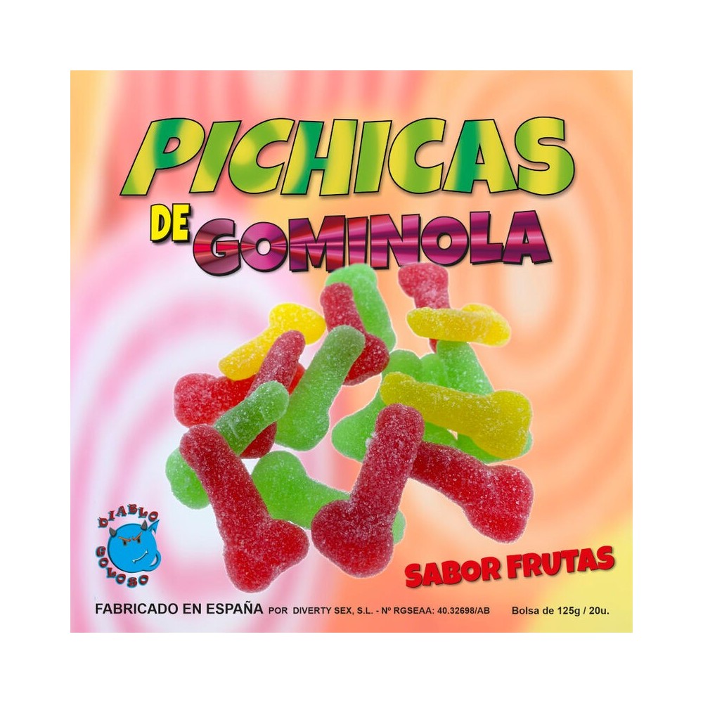 DIABLO GOLOSO - FRUIT GUMMINOL PICHITAS WITH SUGAR