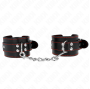KINK - WRIST RESTRAINTS BLACK WITH RED LINING ADJUSTABLE 20-28 CM X 5.5 CM