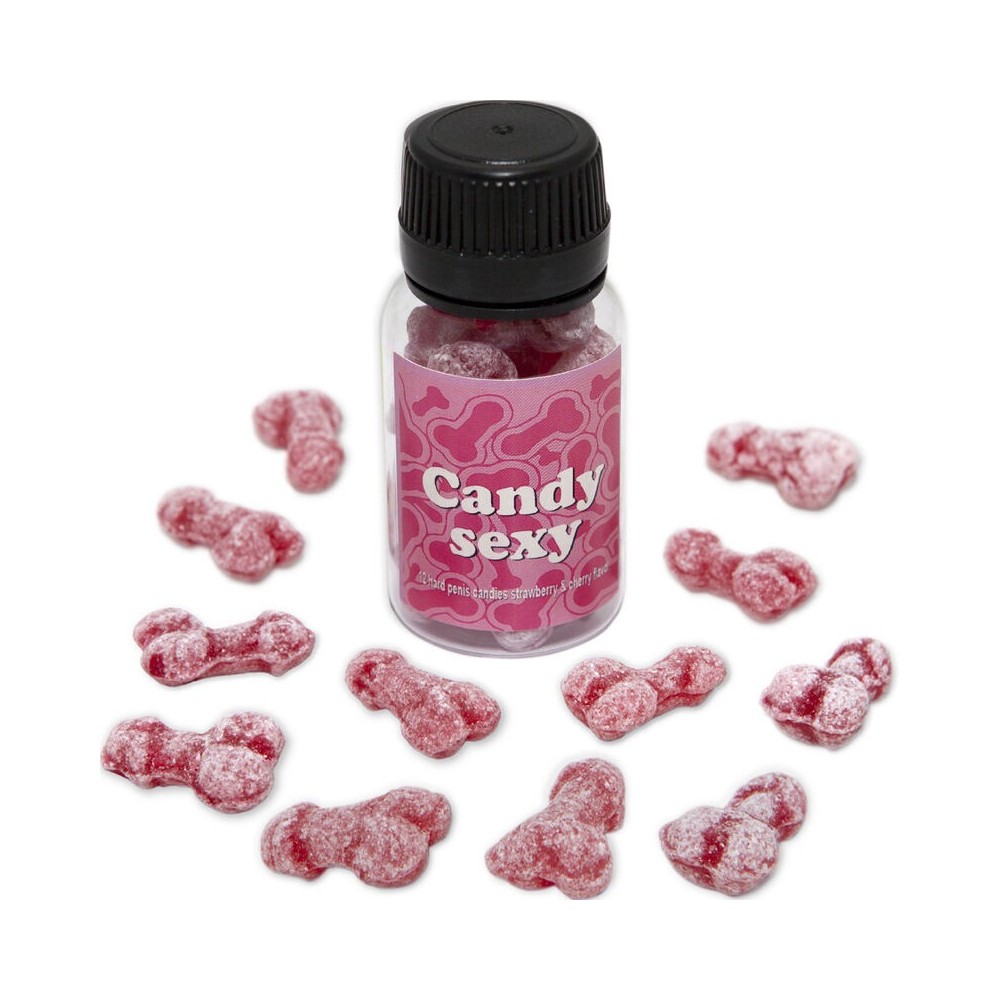 DIABLO PICANTE - CANDY SEXY JAR OF 12 STRAWBERRY-CHERRY FLAVOR GUMMIES