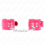 KINK - WRIST RESTRAINTS RASPBERRY ROSE WITH RASPBERRY ROSE LINING ADJUSTABLE 20-28 CM X 5.5 CM