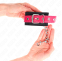 KINK - NYLON WRIST RESTRAINTS BLACK WITH LEATHERETTE BELT RASPBERRY ROSE ADJUSTABLE 19-29 CM X 5.1 CM