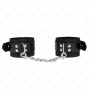 KINK - APPUI-POIGNETS EN NYLON NOIR AVEC CEINTURE EN CUIR NOIR AJUSTABLE 19-29 CM X 5,1 CM