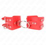KINK - APPUI-POIGNETS FIXES AVEC ANNEAU ET CLOUS RÉGLABLES ROUGE 17-22 CM X 6,5 CM