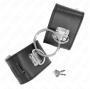 KINK - FIXED WRIST RESTRAINTS WITH RING AND PADLOCK CLOSURE BLACK ADJUSTABLE 16-23 CM X 5.5 CM