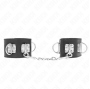 KINK - MULTIPOSITION WRIST RESTRAINTS WITH PADLOCK CLOSURE BLACK ADJUSTABLE 16-23 CM X 5.5 CM