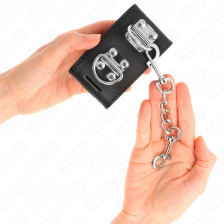 KINK - PUNHOS MULTPOSIÇÕES COM FECHAMENTO DE CADEADO PRETO AJUSTÁVEIS 16-23 CM X 5,5 CM