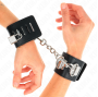 KINK - MULTIPOSITION WRIST RESTRAINTS WITH PADLOCK CLOSURE BLACK ADJUSTABLE 16-23 CM X 5.5 CM