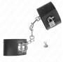 KINK - WRIST RESTRAINTS WITH PADLOCK CLOSURE BLACK ADJUSTABLE 16-23 CM X 5.5 CM