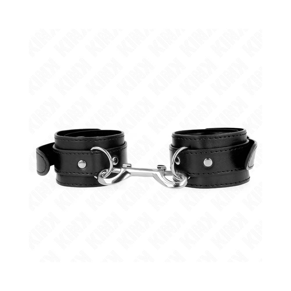 KINK - POTENZIALE DA POLSO FILA DI RIVETTI SINGOLA NERA REGOLABILE 17-28 CM X 5 CM