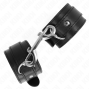 KINK - POTENZIALE DA POLSO FILA DI RIVETTI SINGOLA NERA REGOLABILE 17-28 CM X 5 CM