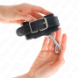 KINK - WRIST RESTRAINTS-SINGLE RIVET ROW AND BIG BUCKLE BLACK ADJUSTABLE 17-28 CM X 5 CM