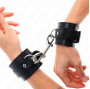 KINK - WRIST RESTRAINTS-SINGLE RIVET ROW AND BIG BUCKLE BLACK ADJUSTABLE 17-28 CM X 5 CM