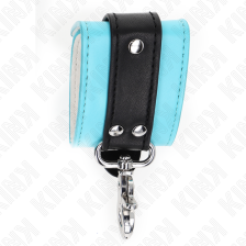 KINK - REMOÇÕES DE PULSO FECHÁVEIS PREMIUM PRETO / AZUL AJUSTÁVEIS 21-28 CM X 5,5 CM
