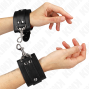 KINK - APPAREILS-POIGNETS VERROUILLABLES DUNGEON NOIR AJUSTABLES 21-28 CM X 5,5 CM