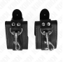 KINK - LOCKABLE DUNGEON WRIST RESTRAINTS BLACK ADJUSTABLE 21-28 CM X 5.5 CM