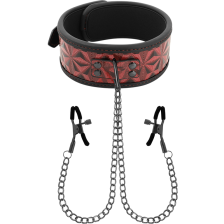 BEGME - RED EDITION HALSBAND MIT NIPPELKLEMMEN MIT NEOPRENFUTTER