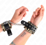 KINK - LEOPARD REAL LEATHER WRIST RESTRAINT ADJUSTABLE 18-29 CM X 5.5 CM