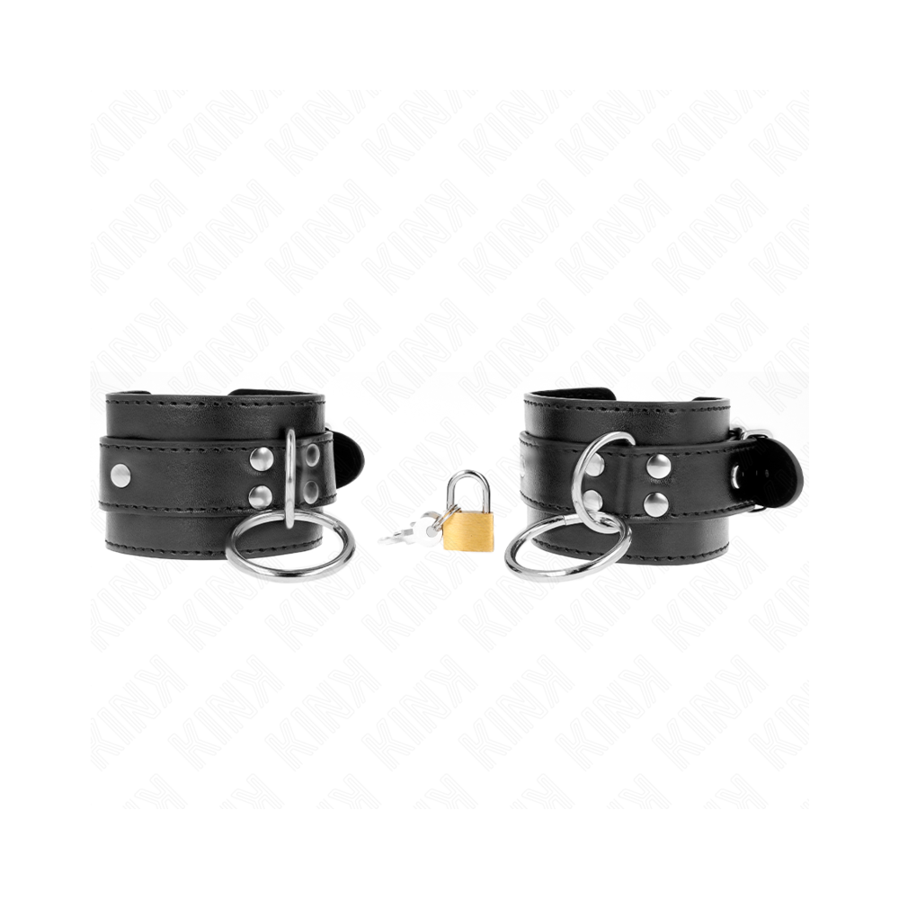KINK - O-RING LOCKED WRIST RESTRAINTS BLACK ADJUSTABLE 20-28 CM X 5.5 CM