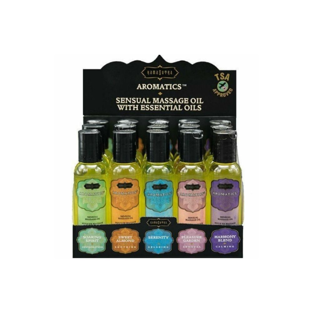 KAMASUTRA - SET 15 MASSAGE OILS + DISPLAY BOX